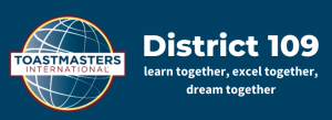 DISTRICT 109 – Toastmasters International Logo